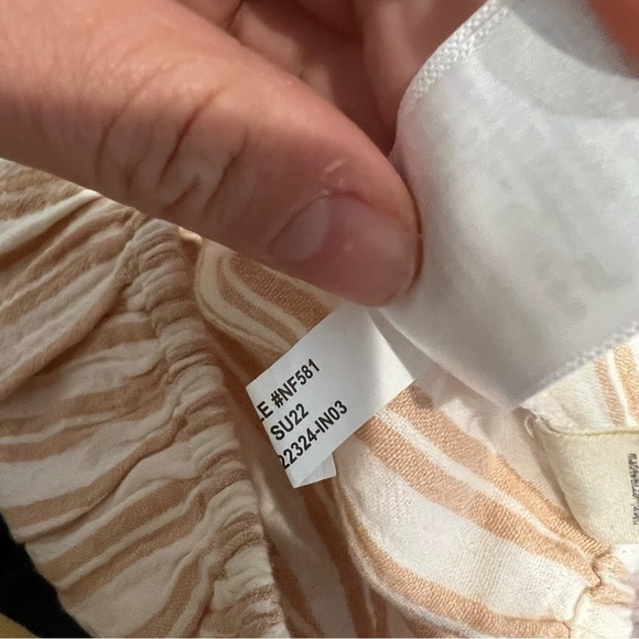 NWT Madewell Lightestspun Cover-Up Bubble Crop Top in Stripe - Picture 10 of 12